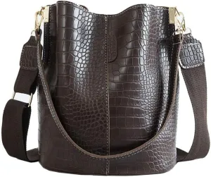 Shoulder Crossbody for Women Shoulder, Women Bags Luxury PU Leather Bucket Bag Handbag