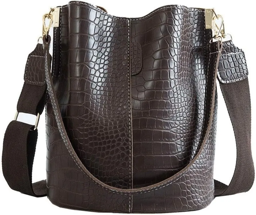 Shoulder Crossbody for Women Shoulder, Women Bags Luxury PU Leather Bucket Bag Handbag