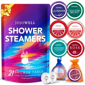 Shower Steamers Aromatherapy - 21Pcs Birthday Gifts for Women, Wife, Mom, Essential Oil, Nasal Relief, Self Care Home Spa, Teacher Appreciation Gifts for Her