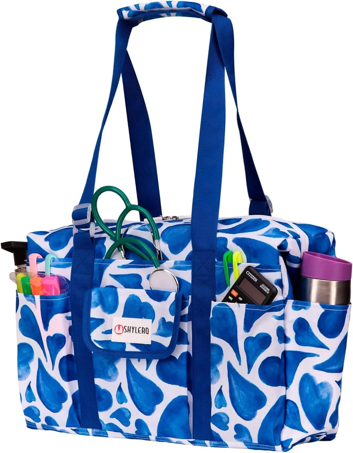 SHYLERO Nurse Bag with 21 Pockets - Big, Waterproof Medical Utility Tote for Daily Use