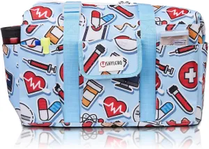 SHYLERO Nurse Bag with 21 Pockets - Big, Waterproof Medical Utility Tote for Daily Use