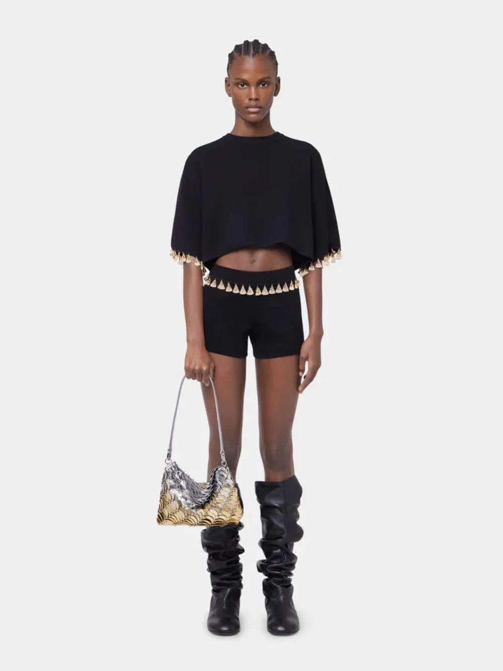 Silver & Gold Paco Leather Bag