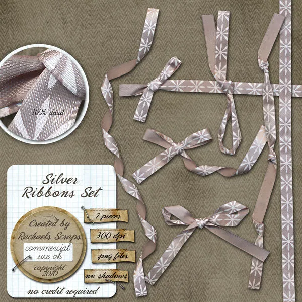 Silver Ribbons Set