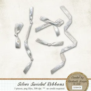 Silver Swirls Ribbons