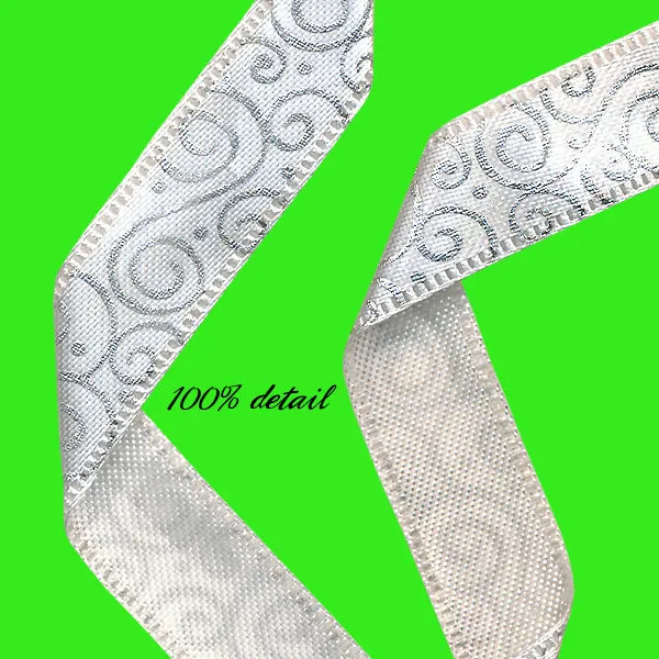 Silver Swirls Ribbons