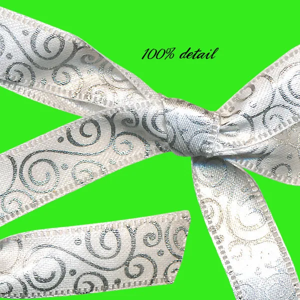 Silver Swirls Ribbons