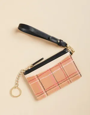 Slim Card Coinpurse - Botanic Garden Dash Plaid