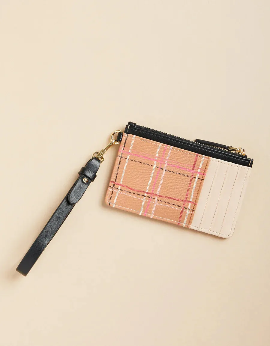 Slim Card Coinpurse - Botanic Garden Dash Plaid