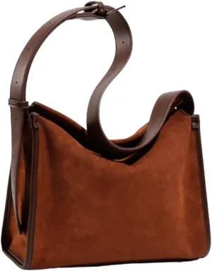 Slouchy Suede Boston Bag Women Crescent Satchels Shoulder Bag Cute Crossbody Purse Trendy Top-handle Travel Tote Handbag