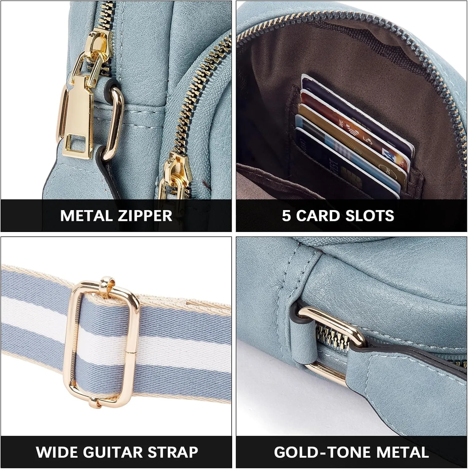 Small Crossbody Bags for Women Designer Zip Cell Phone Purse Shoulder Handbags Wallet with Card Slots