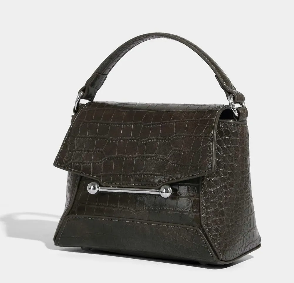 Small Crossbody Bags for Women Trendy Leather Top-handle Handbags Satchels Designer Mini Shoulder Purse with Flap 2025