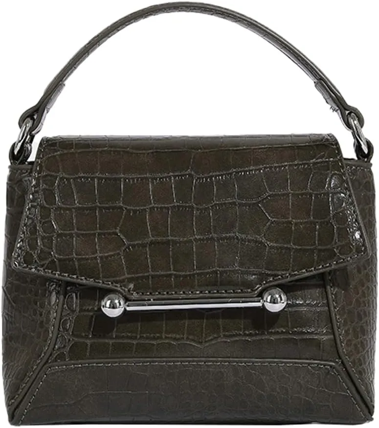 Small Crossbody Bags for Women Trendy Leather Top-handle Handbags Satchels Designer Mini Shoulder Purse with Flap 2025