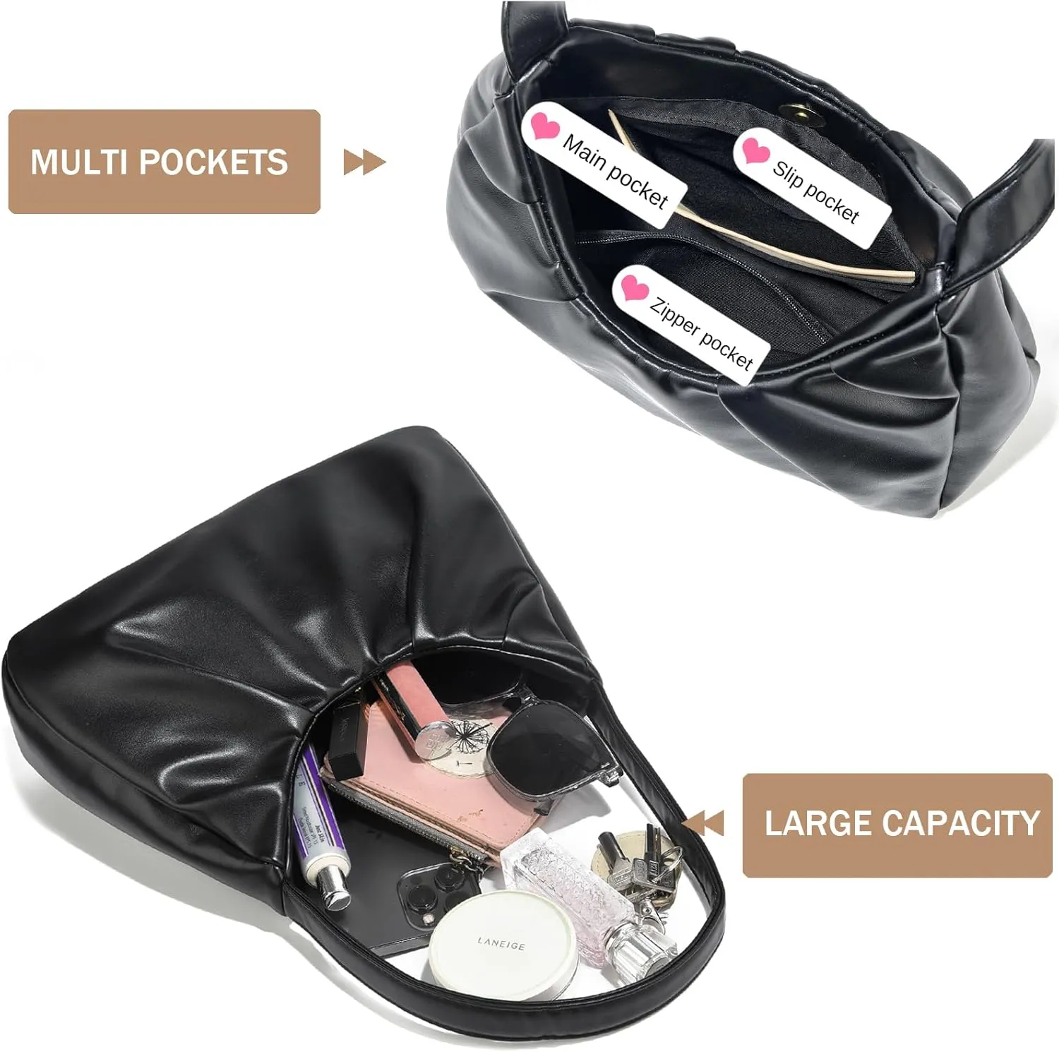 Small Shoulder Bags for Women Retro Classic Hobo Bag Shoulder Purse Handbag Trendy Underarm Purse