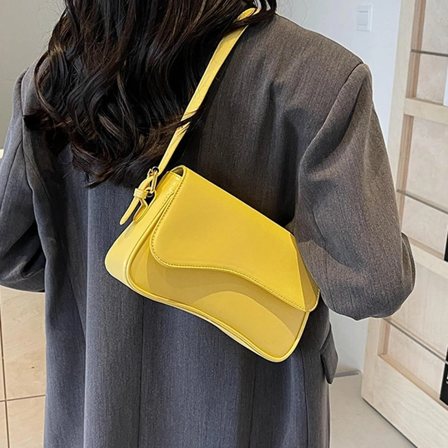 Small Shoulder Bags,Trendy Crossbody Purses for Women Waterproof Leather Handbags Clutch Tote Designer Bags black purse