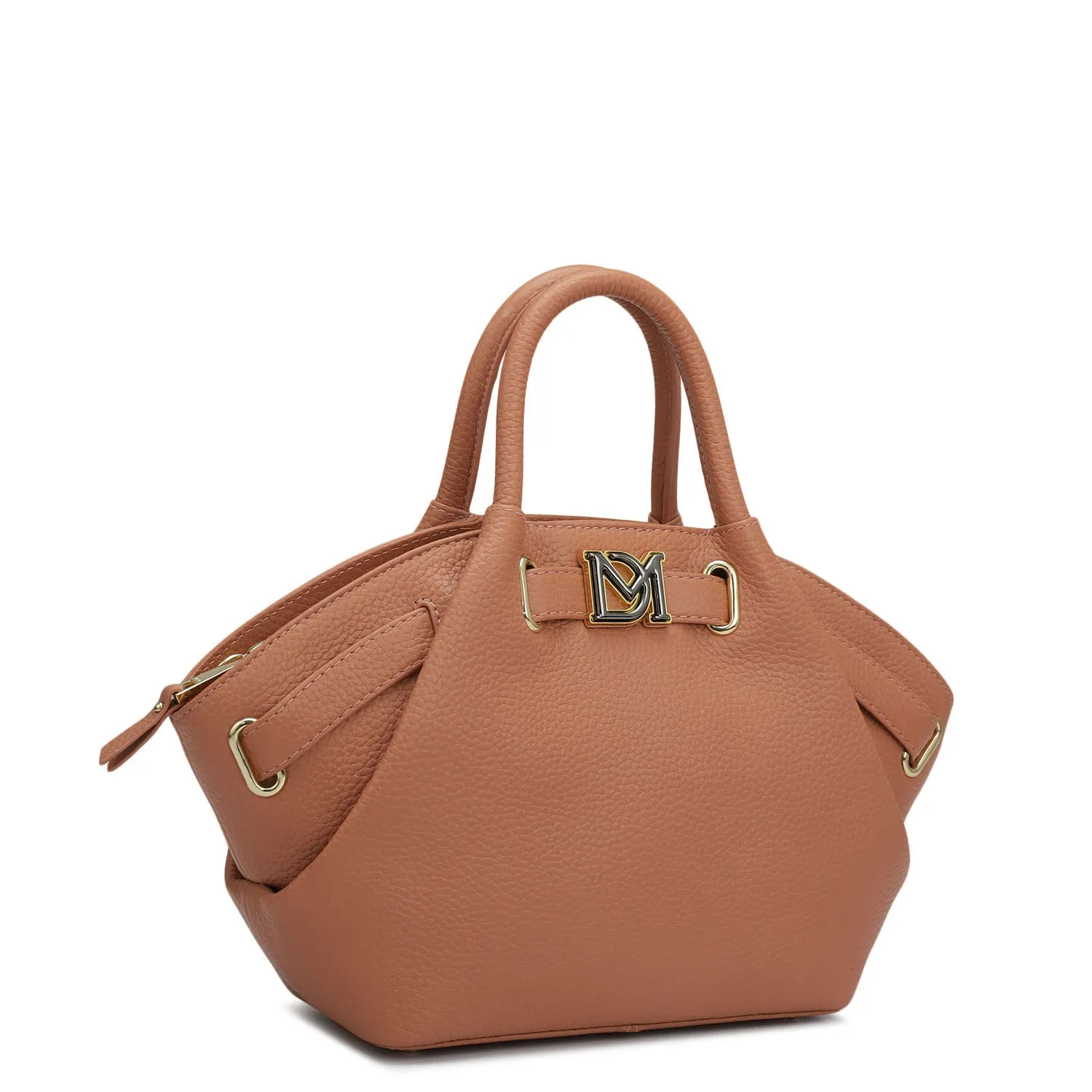 Small Wax Leather Satchel - Terracotta
