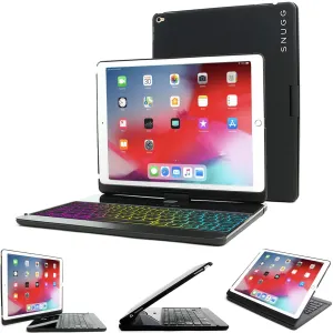 Snugg Ipad 10.2 / Ipad Air 3 (2019) / Ipad Pro 10.5 Keyboard, Wireless Backlit Bluetooth Keyboard Case Cover 360° Degree Rotatable Keyboard for Apple Ipad Pro 10.5" - Black