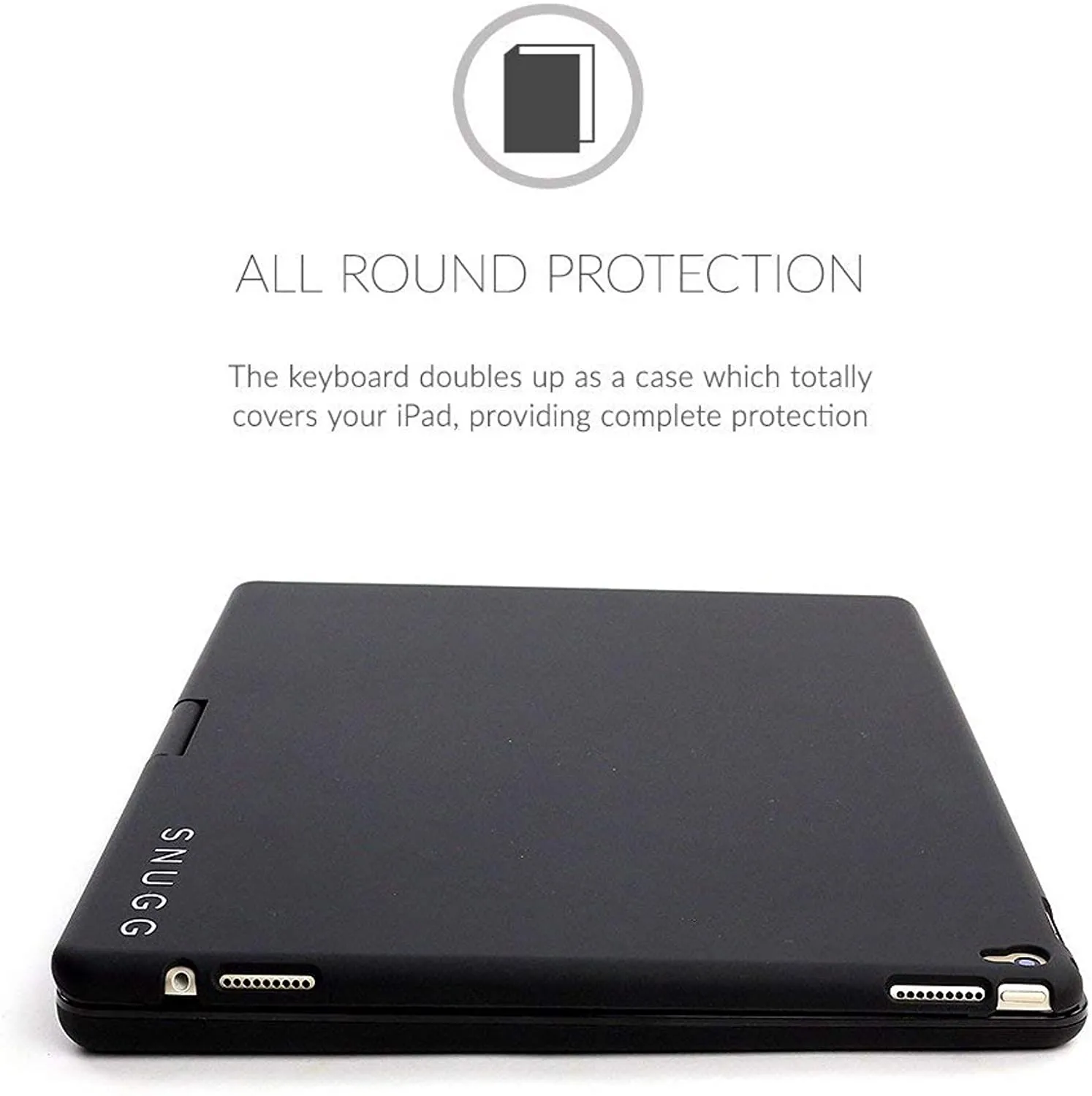 Snugg Ipad 10.2 / Ipad Air 3 (2019) / Ipad Pro 10.5 Keyboard, Wireless Backlit Bluetooth Keyboard Case Cover 360° Degree Rotatable Keyboard for Apple Ipad Pro 10.5" - Black
