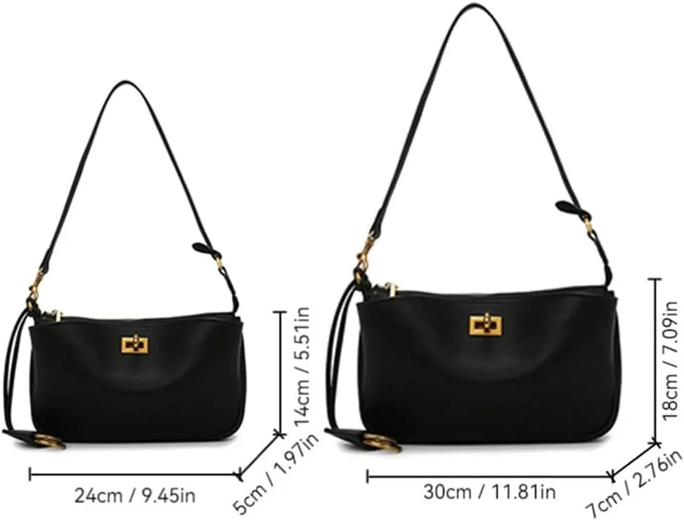 Soft Vegan Leather Shoulder Bag for Women Small Trendy Handbags Tote Purse Top Handle Satchels with Buckle 2025