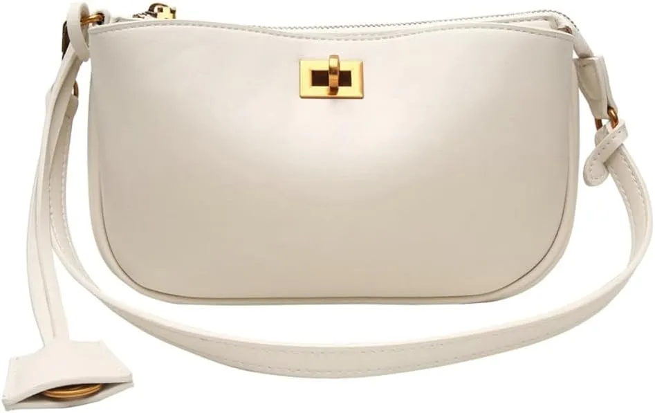 Soft Vegan Leather Shoulder Bag for Women Small Trendy Handbags Tote Purse Top Handle Satchels with Buckle 2025