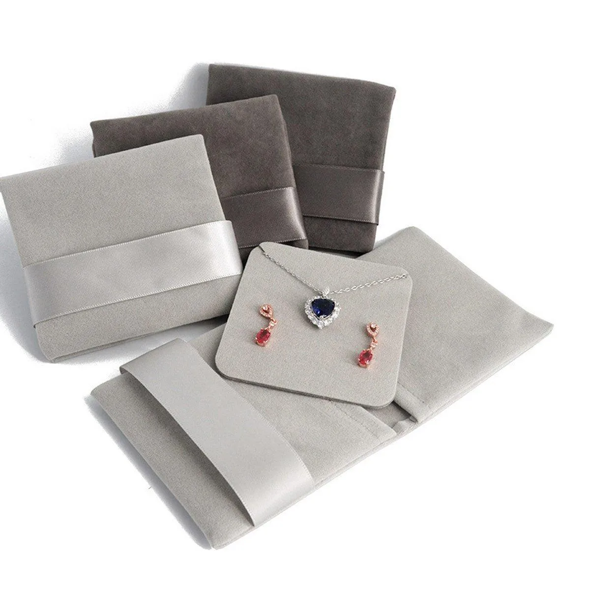 Soft Velvet Jewelry Bag 7Colors 5PCS
