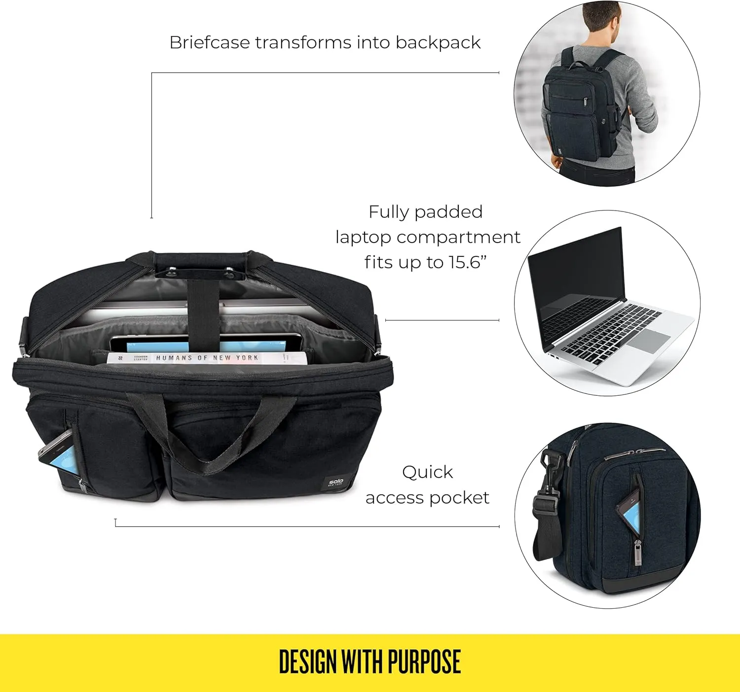 Solo New York Duane Hybrid Briefcase