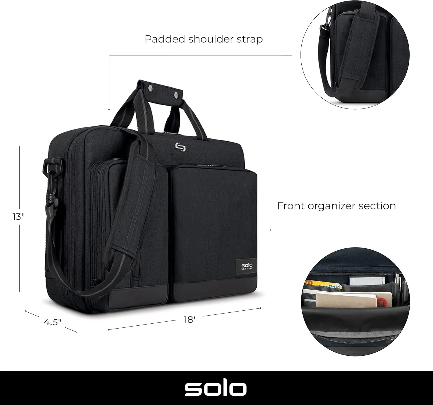 Solo New York Duane Hybrid Briefcase