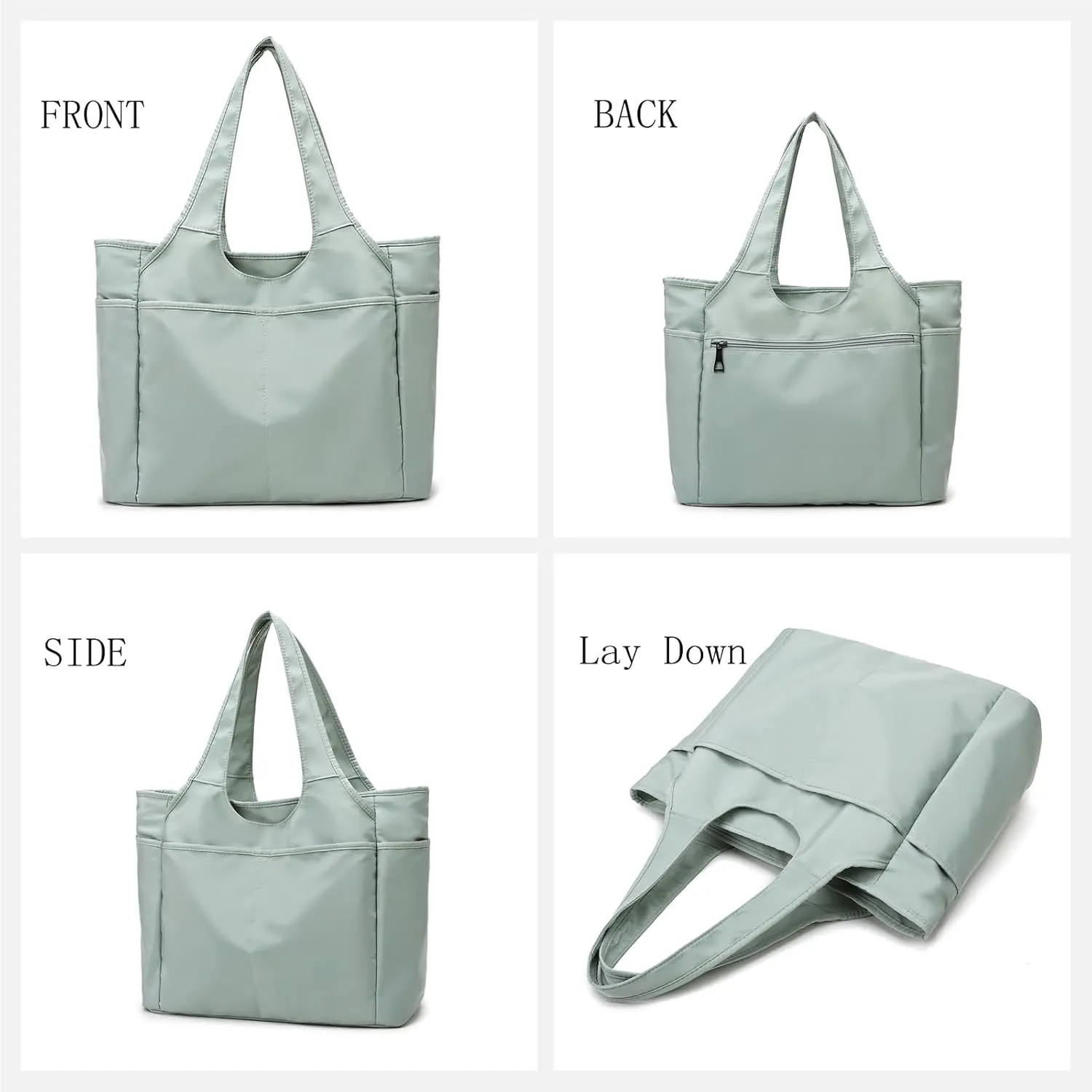 SOYMWIN Tote Bag for Women,Large Tote Bag with Compartments and Multiple Pockets,Quilted Shoulder Bag for Travel Work Sports