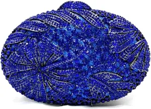 Sparkly Crystal Evening Clutch Luxury Flower Rhinestone Evening Bags Wedding Formal Party Handbags Purses