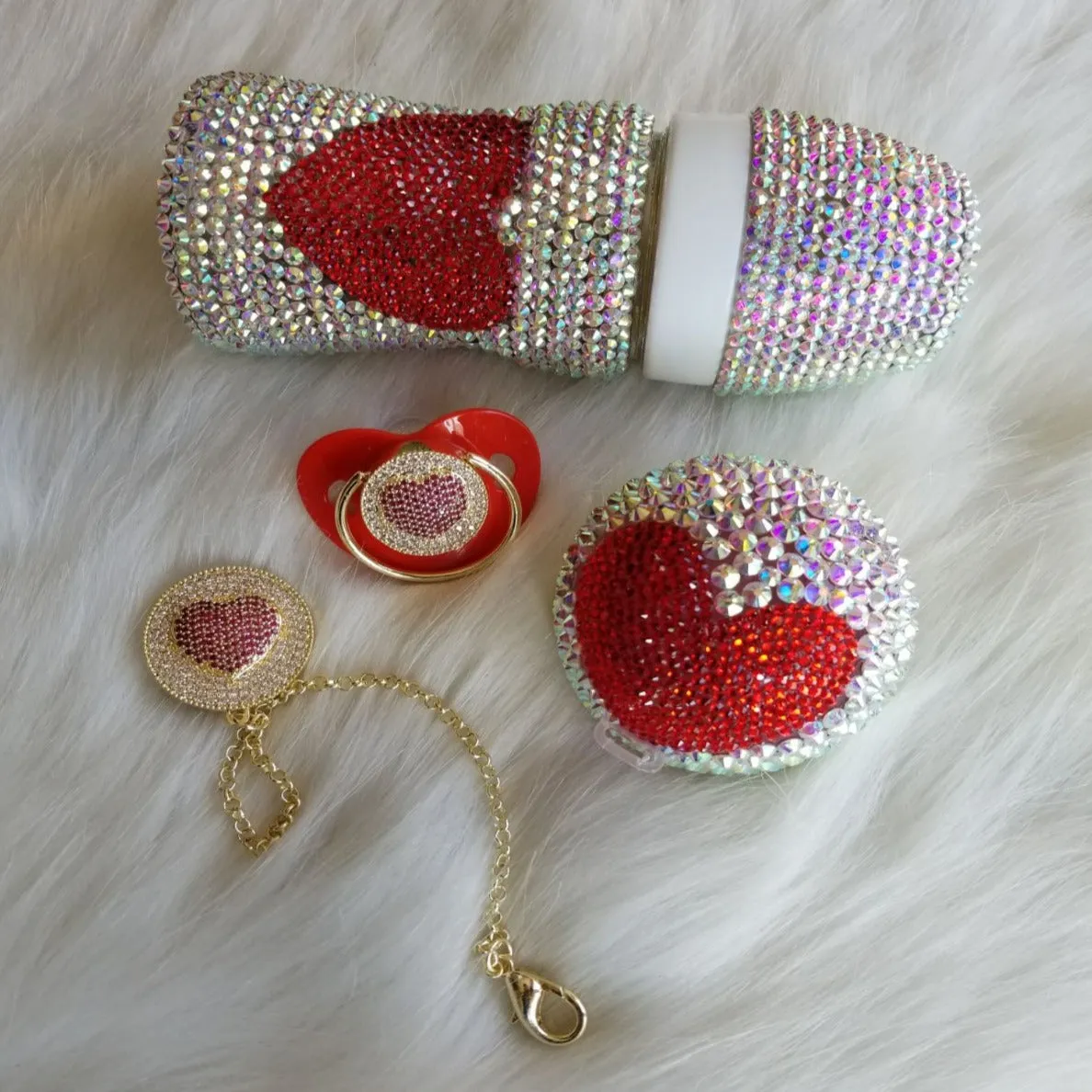 [Special Edition] 4 pieces Pacifier & Clip   Pacifier Box   Bottle Set