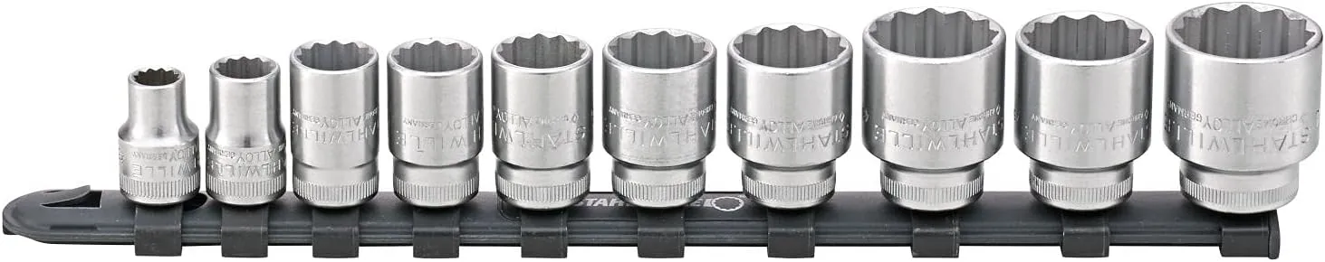 Stahlwille 12917/10-45 Socket Spanner Set with Clip Bar