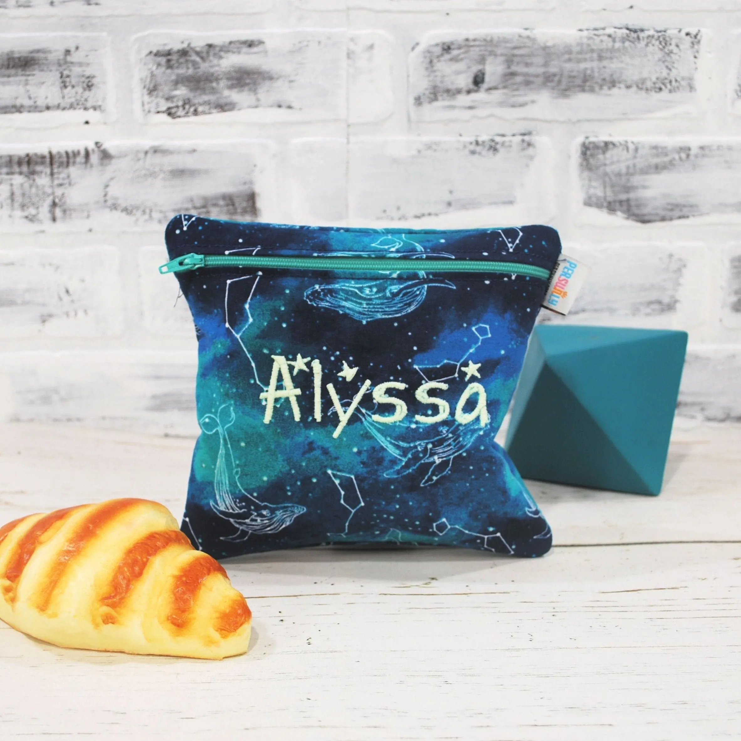 Stars and Whales Personalized Food Safe Bag