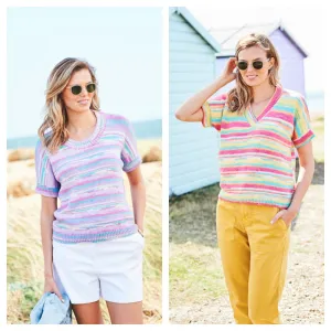 Stylecraft Regatta Short Sleeve Top Knitting Pattern Sizez 32-50" 9735