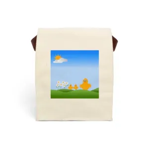 Stylish Canvas Lunch Bag with Birds in a Scenic View