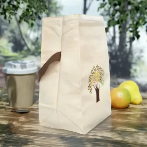 Stylish Cotton Canvas Lunch Bag for Trendy Meals