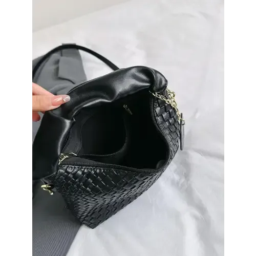 Stylish Leather Woven Crossbody Bags with Twisted Handles