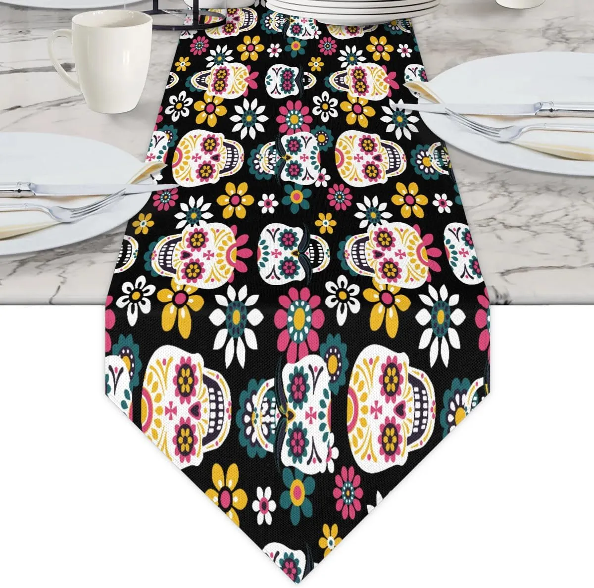 Sugar Skull Briefcases for Men Crossbody Bags Laptop Carrying Case Messenger Bag for 15" Laptops and Under