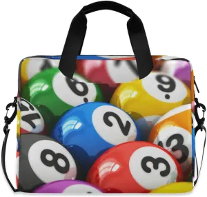 susiyo Color American Billiard Balls Laptop Bag Briefcases Messenger Shoulder Bags for 15.6 inch Laptop or Tablet
