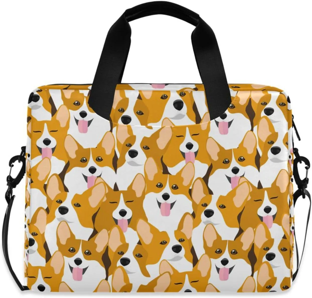susiyo Dog Corgi Breed Animal Laptop Bag Briefcases Messenger Shoulder Bags for 15.6 inch Laptop or Tablet