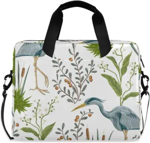 susiyo Herons and Swamp Plants Laptop Bag Briefcases Messenger Shoulder Bags for 15.6 inch Laptop or Tablet
