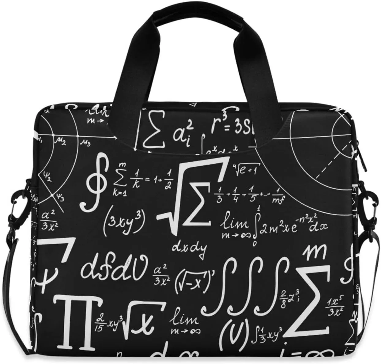 susiyo Mathematical Signs Formulas Laptop Bag Briefcases Messenger Shoulder Bags for 15.6 inch Laptop or Tablet