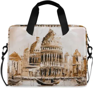 susiyo Vintage Venice Italy Laptop Bag Briefcases Messenger Shoulder Bags for 15.6 inch Laptop or Tablet