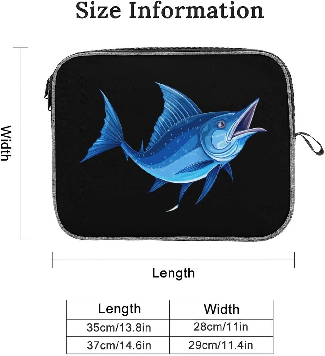 Swordfish Marlin Sailfish Laptop Case Notebook Case Laptop Sleeve Bag Computer Bag Briefcase Carrying Cover 13inch