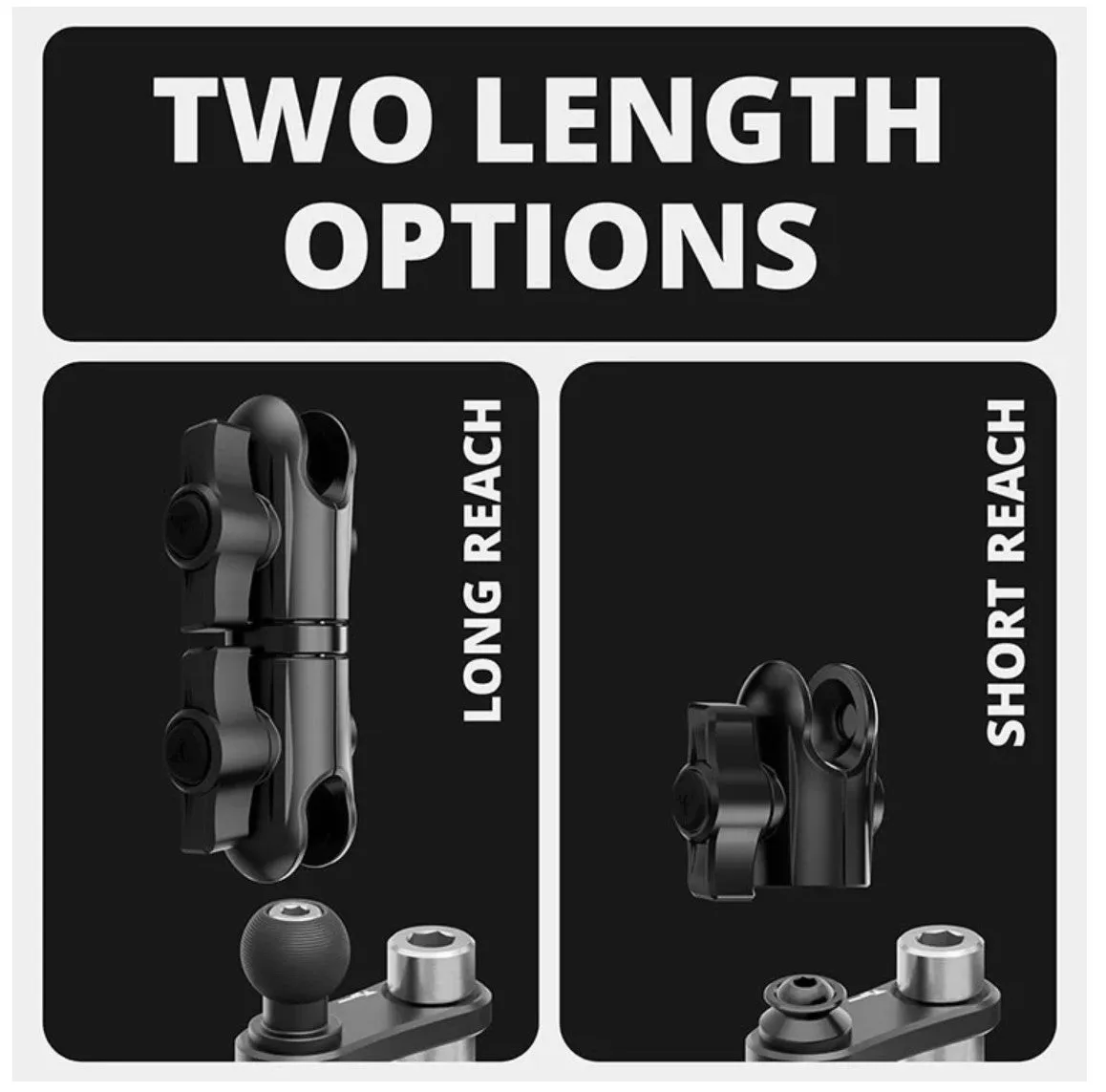 TackForm Black Can-Am Phone Cradle | Spyder Center Riser Mount - M10 Bolt | 3.5" DuraLock™ Arm