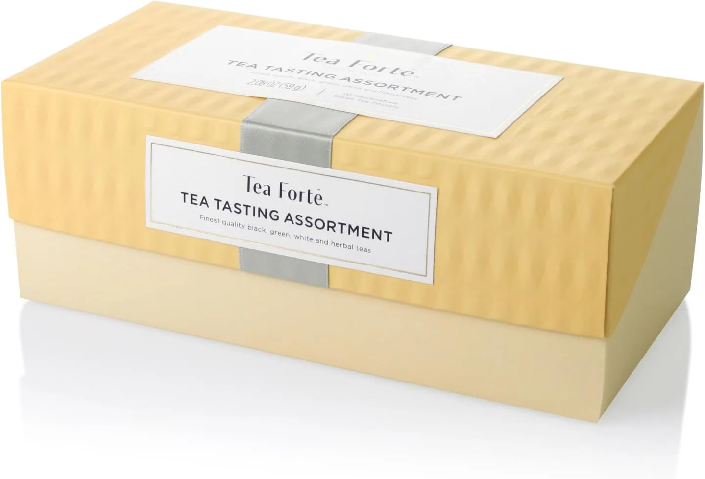 Tea Forte Tea Tasting Assortment Presentation Box Tea Gift Set Sampler, 20 Count 2 of Each Variety Individually Wrapped Handcrafted Pyramid Infuser Bags