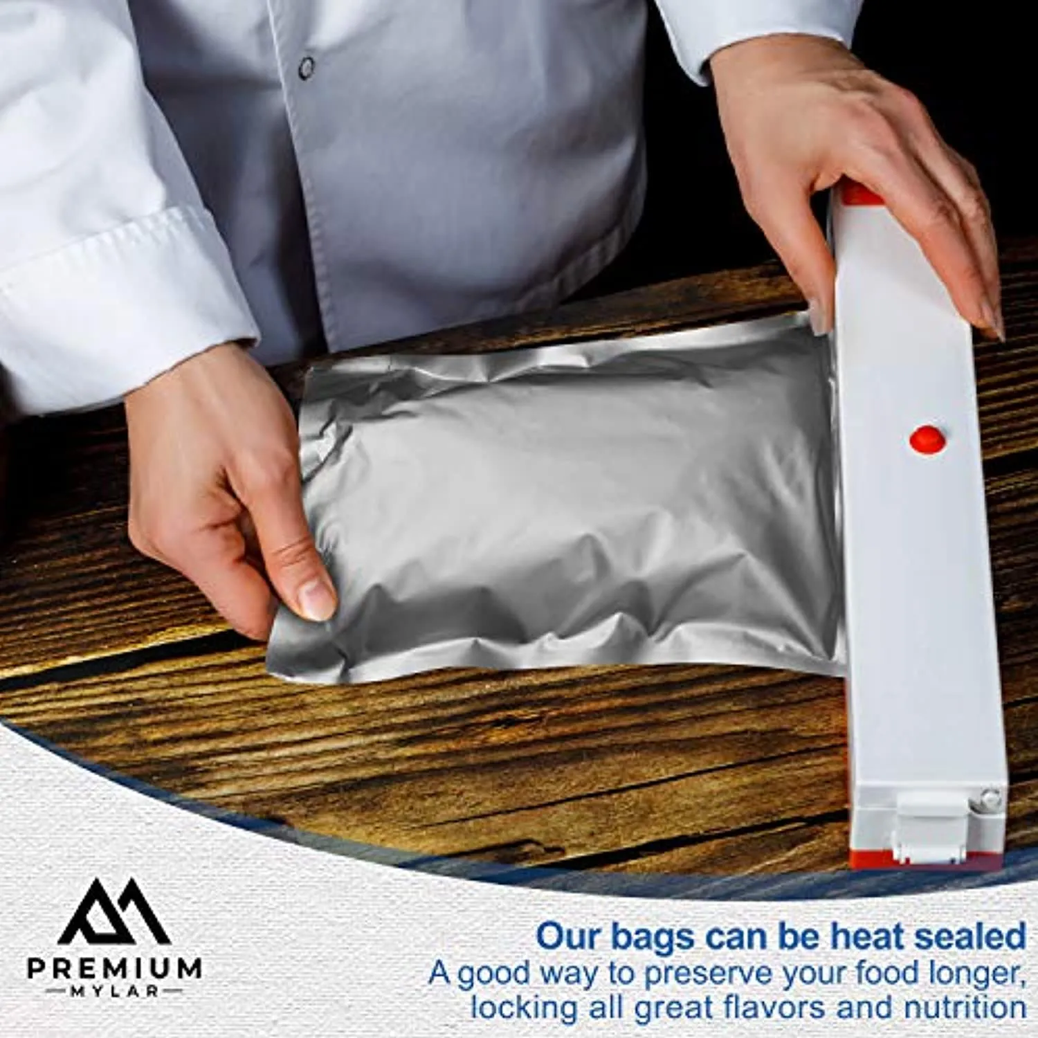 TEKUNLIMITED 25 Mylar Bags 1 Gallon - Extra Thick 7.4 Mil - 10"x14" Airtight Vacuum Sealing Sealable Mylar Bags for Long Term Food Storage - Odor Free Heat Resistant - Light and Moisture Proof Fresh Saver Packs