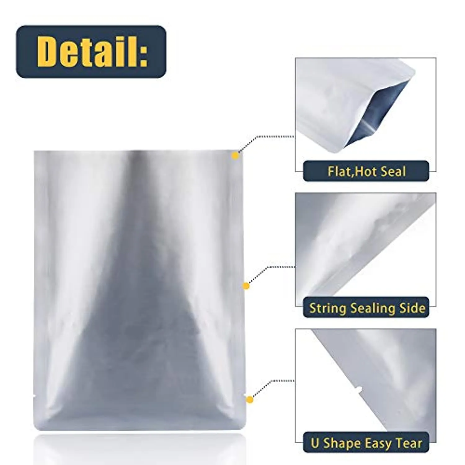TEKUNLIMITED 30 Packs 2 Gallon Mylar Bags for Dehydrated Vegetables, Grains, Legumes and Emergency Long Term Food Storage, Food Grade