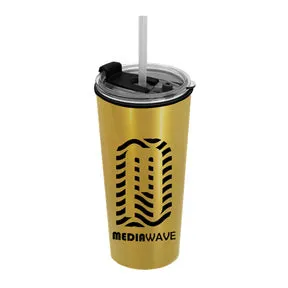 The Explorer 18 Oz Travel Tumbler with 2 in 1 Flip and Straw Hole Lid