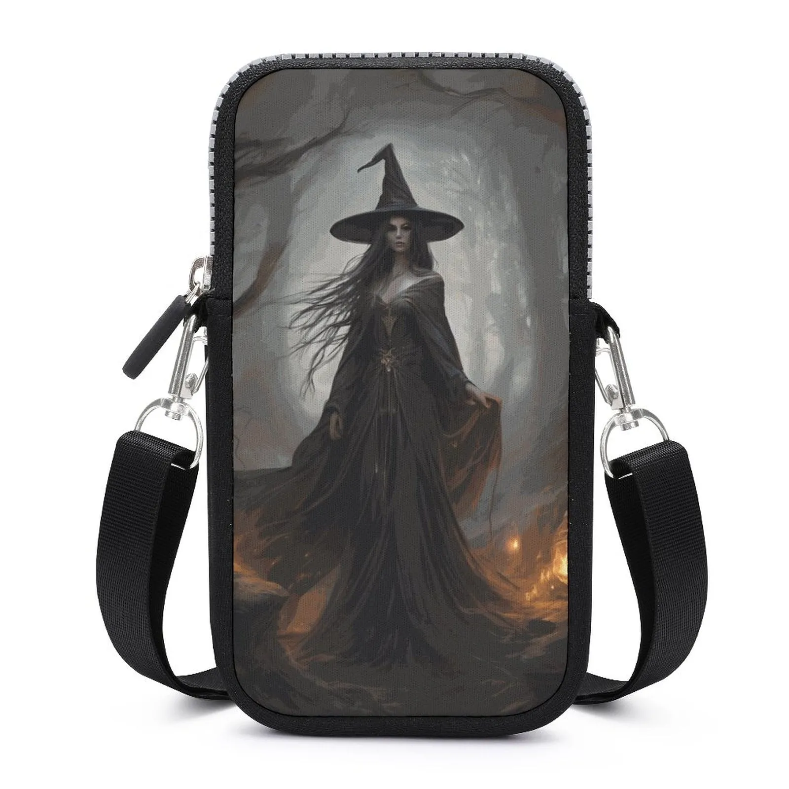 The Witch Cell Phone Crossbody Pouch, A Witchcore Accessory Phone Purse, Personalized witchy bag makes a wonderful Christmas gift idea!