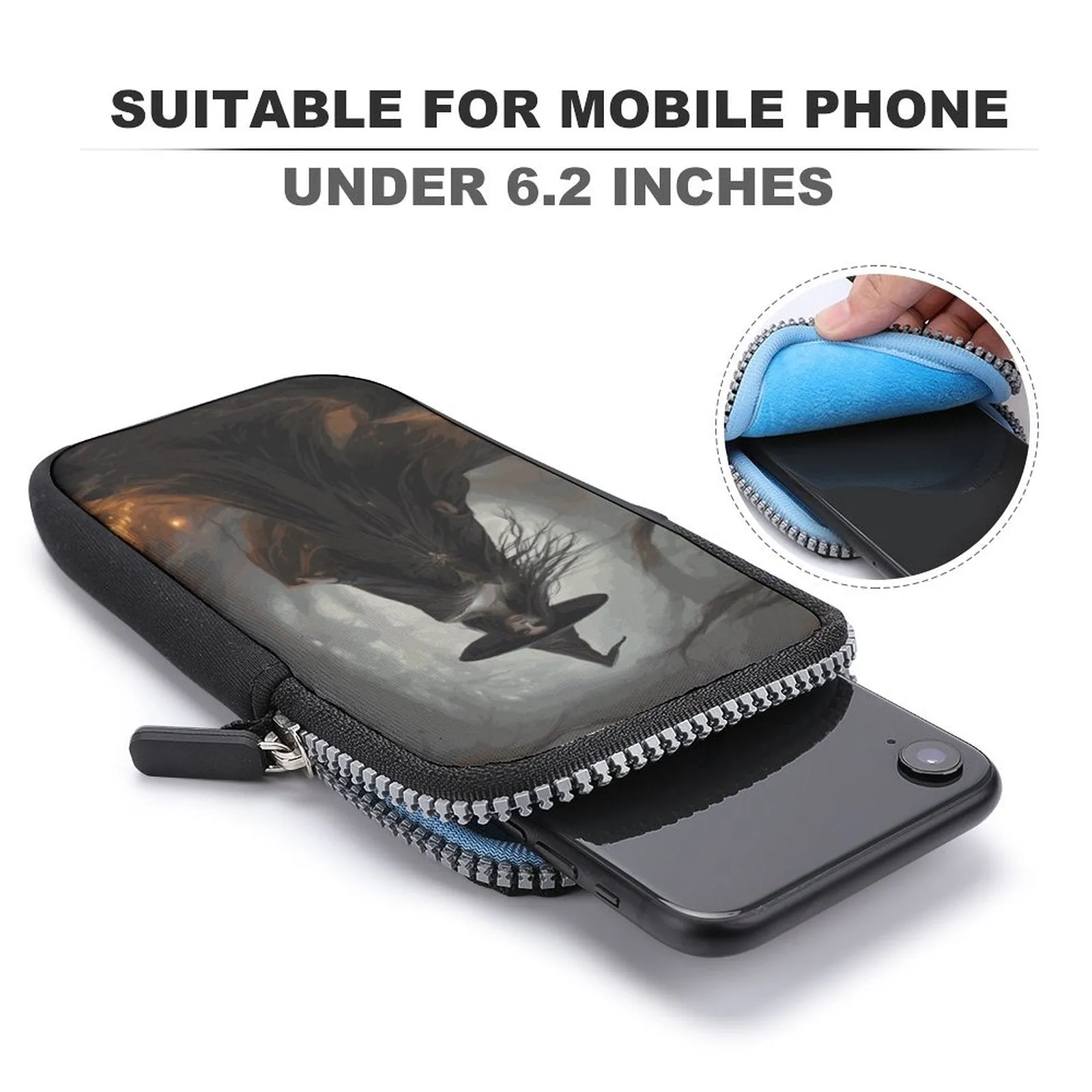 The Witch Cell Phone Crossbody Pouch, A Witchcore Accessory Phone Purse, Personalized witchy bag makes a wonderful Christmas gift idea!