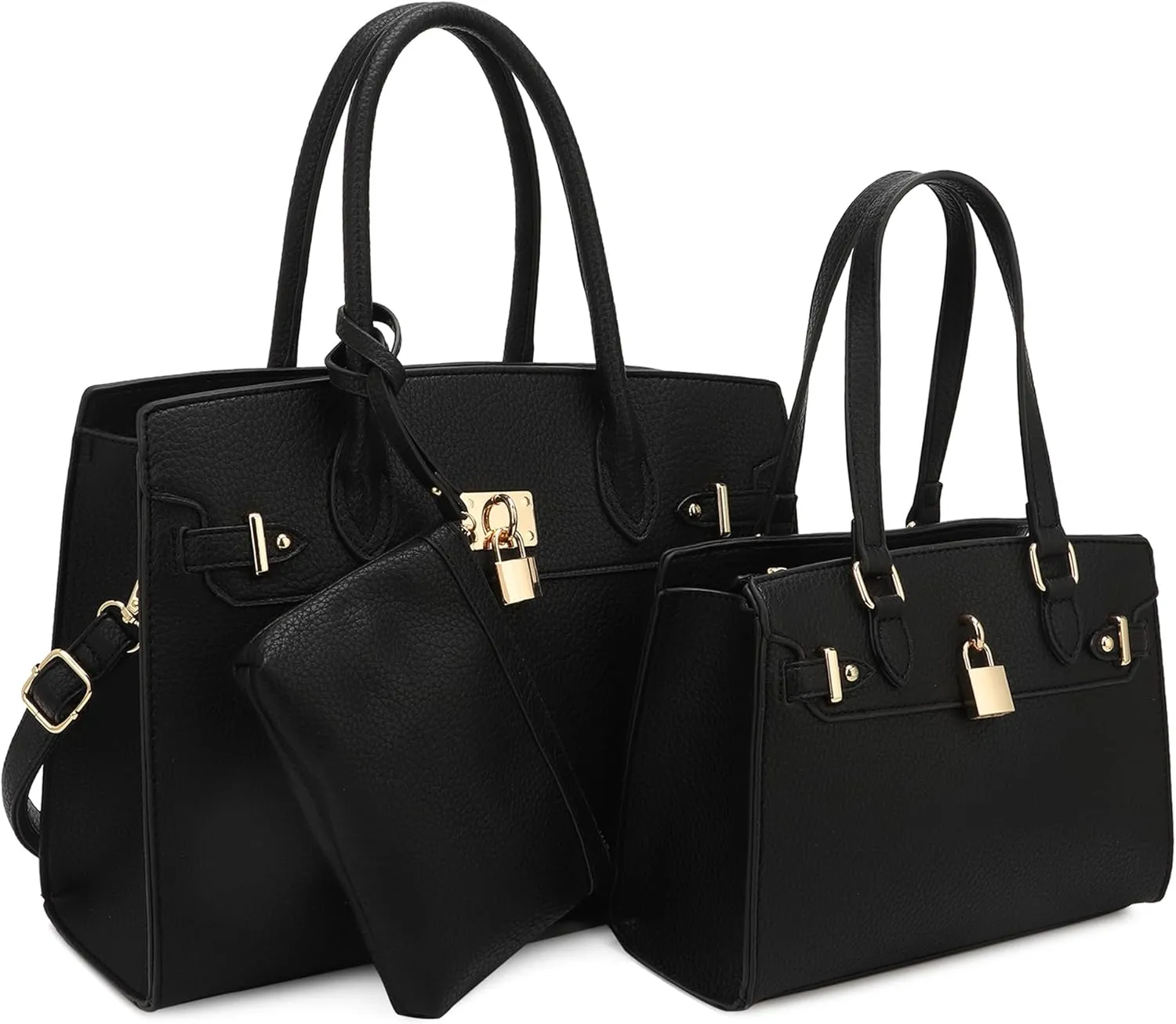 Top Handle Bag For Women, Crossbody Designer Satchels, Adjustable Strap With Wallet For Ladies 3pcs